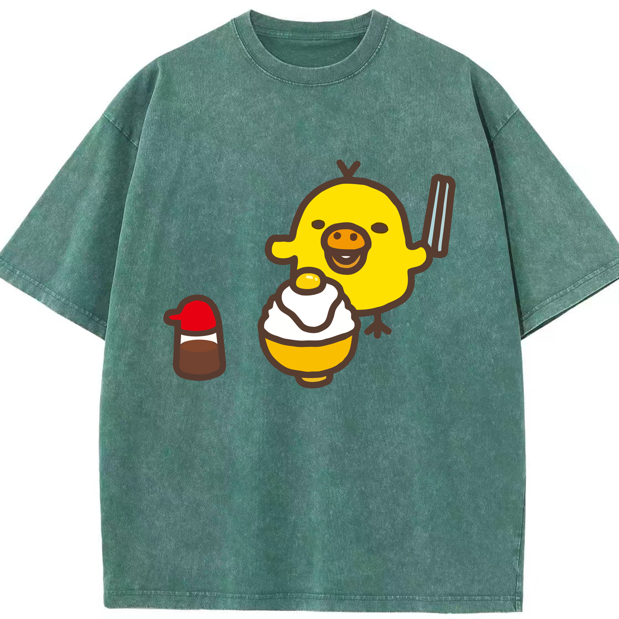 （画像用） リラックマ リラックマ キイロイトリ Rilakkuma Korilakkuma Kiiroitori 綿100% ヴィンテージ風 半袖Tシャツ（フロントプリント）